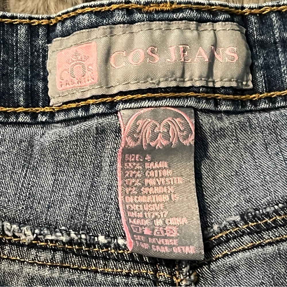 COS Jeans Women's Size 4 Medium Wash Mid-Rise Denim Capri Scalloped Hem - Picture 9 of 10